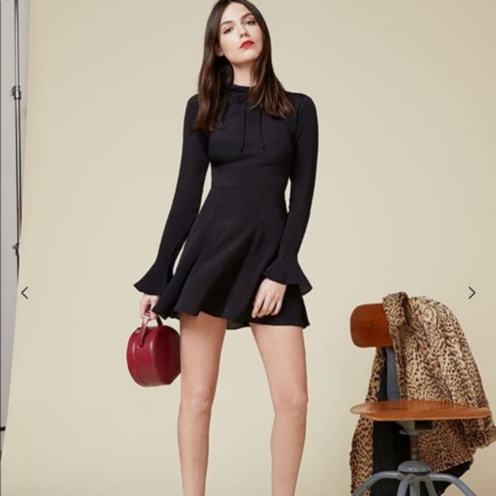 New sexy black reformation mini marmalade dress